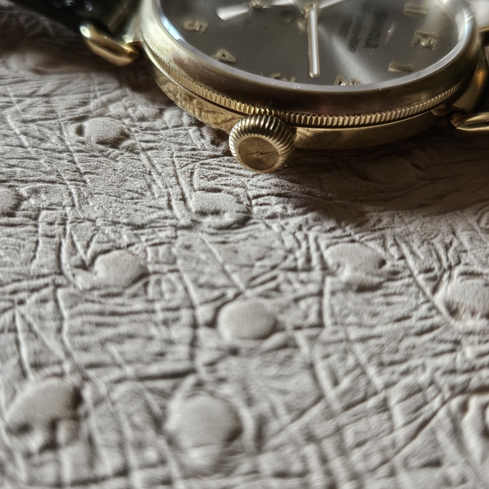 Shinola Gold Case with Brown Leather Strap Watch - Picture 12 of 12